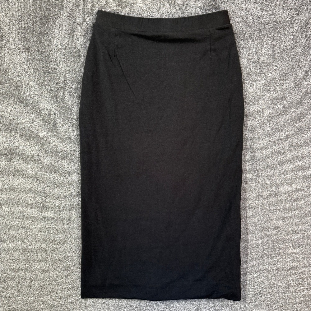 Maggie's Organics Skirt Size S Black Organic Cotton Pencil Midi Made in Peru